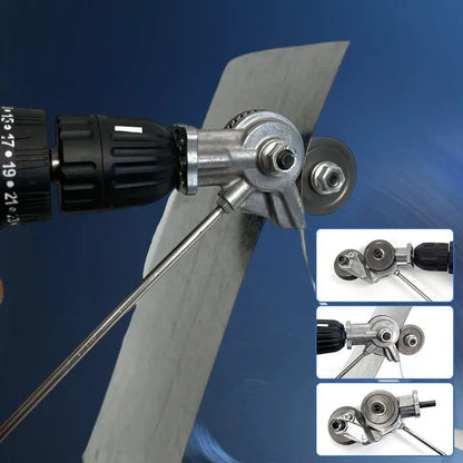 Drill Nibbler Attachment 360° Rotating Head & Positioning Slot