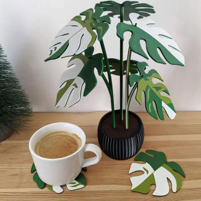 Drink Coaster Monstera Leaf 3D Lightweight & Portable