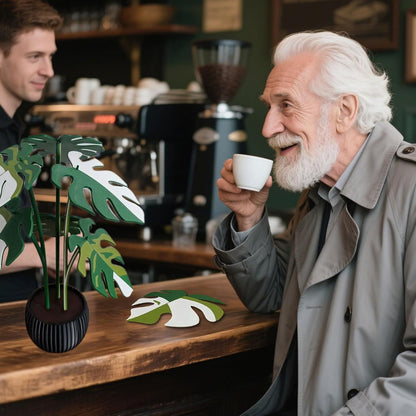 Drink Coaster Monstera Leaf 3D Lightweight & Portable