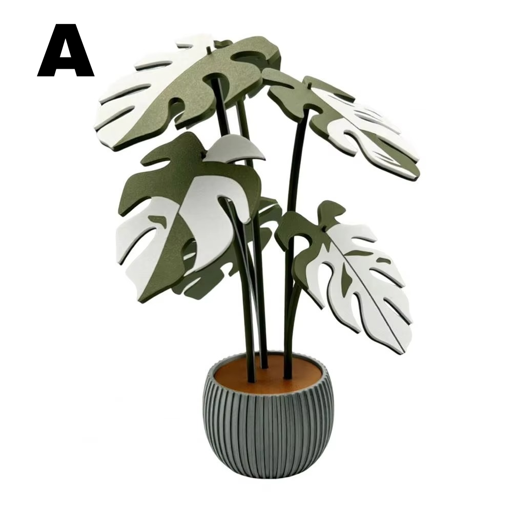 Drink Coaster Monstera Leaf 3D Lightweight & Portable