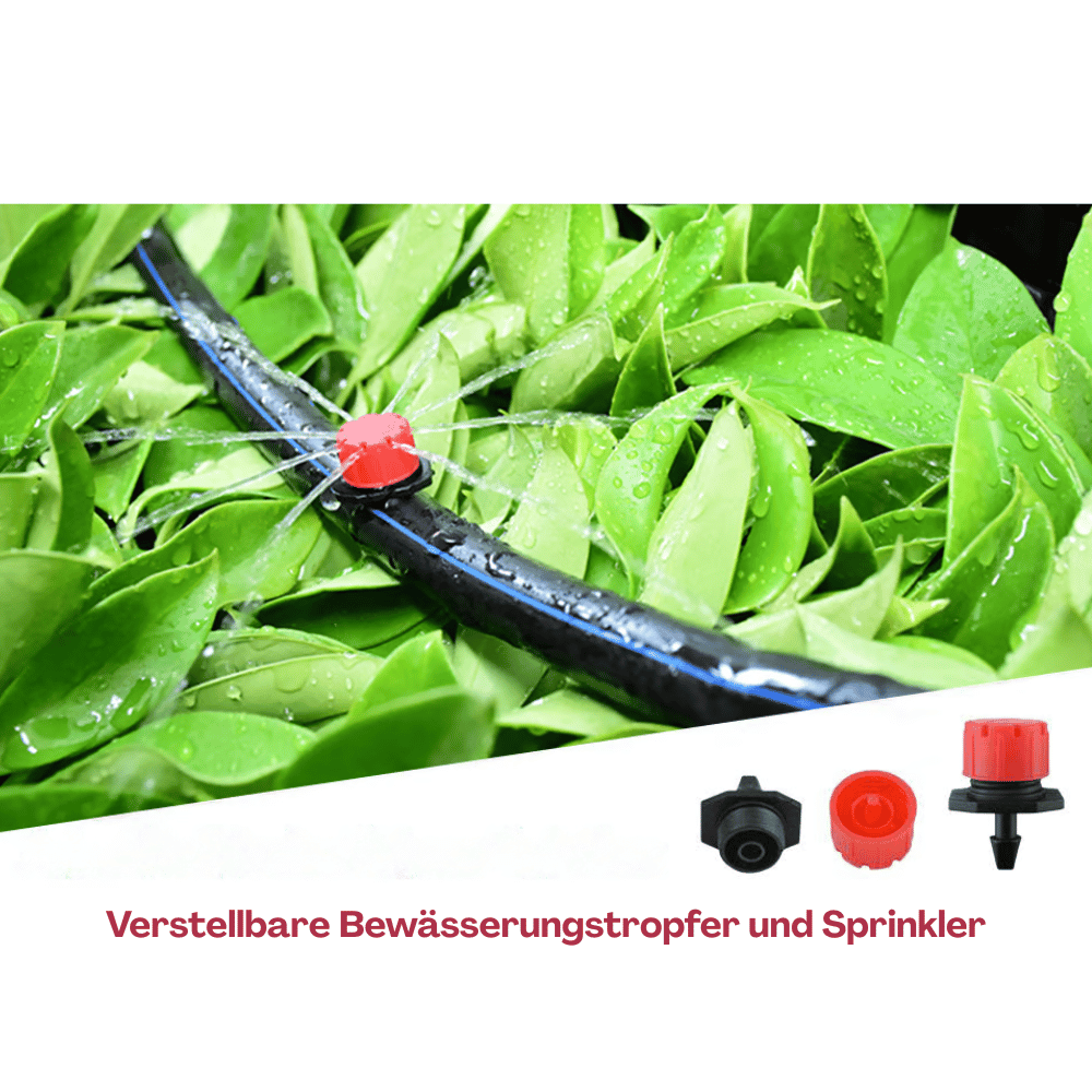 Drip Irrigation Emitters Adjustable Flow Self-Cleaning Fits 4–7mm Tubing