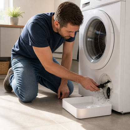 Durable Plastic Drip Tray With Water Deflector (Front-Loading Washer)