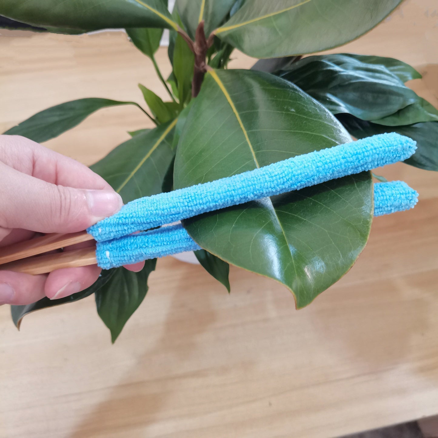 Dust Brush Soft Microfiber Ergonomic Wooden Handle