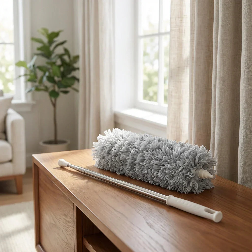 Duster Telescopic Stainless Steel Handle Bendable Microfiber