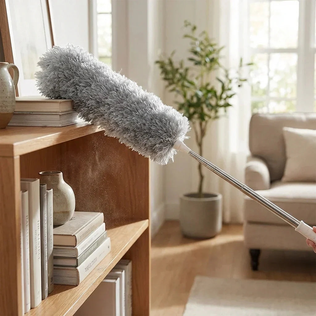 Duster Telescopic Stainless Steel Handle Bendable Microfiber