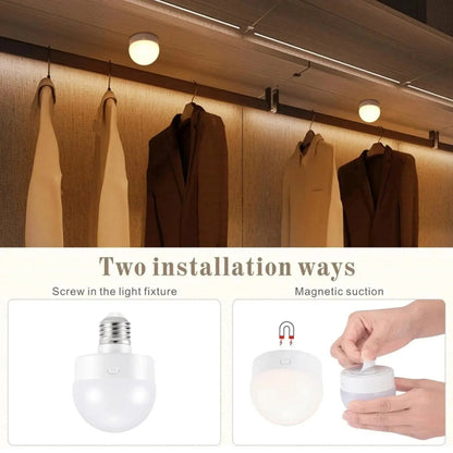 E27 LED Bulb Rechargeable RGB Remote Control