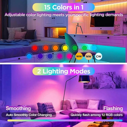E27 LED Bulb Rechargeable RGB Remote Control