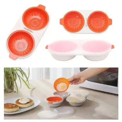 Egg Cooker Single-Serve Microwave-Safe Reusable