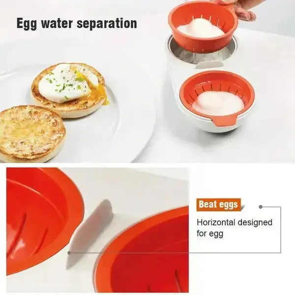 Egg Cooker Single-Serve Microwave-Safe Reusable