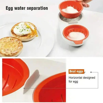 Egg Cooker Single-Serve Microwave-Safe Reusable
