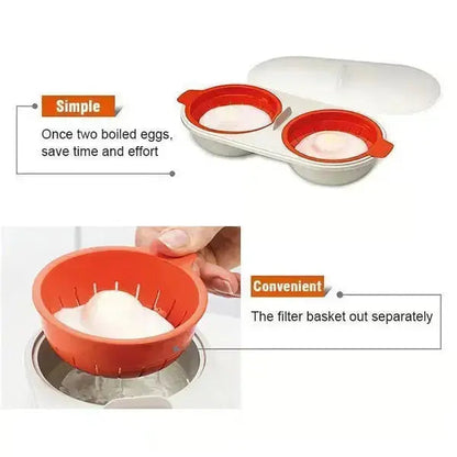 Egg Cooker Single-Serve Microwave-Safe Reusable