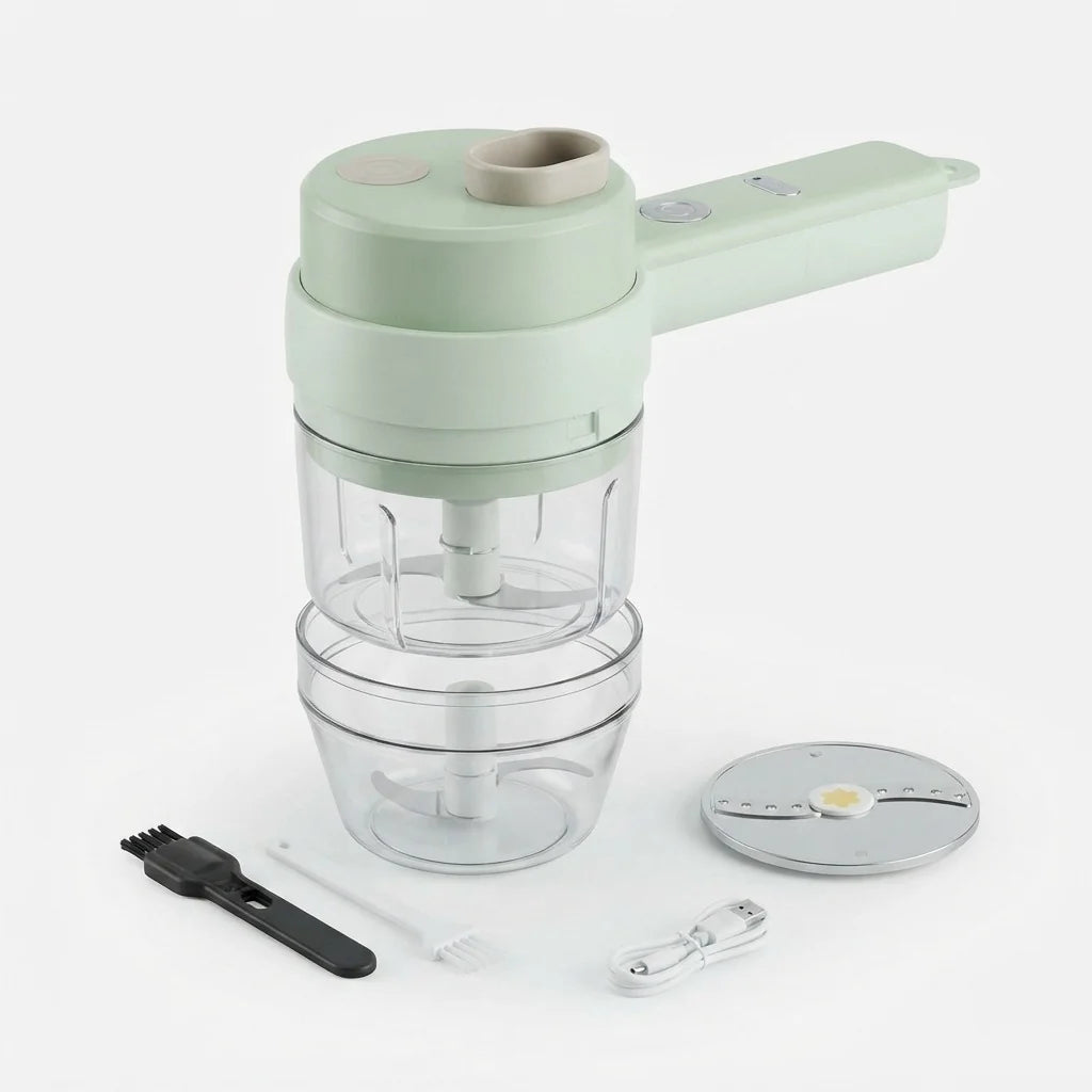 Electric Chopper 4-in-1 USB Rechargeable Self-Cleaning