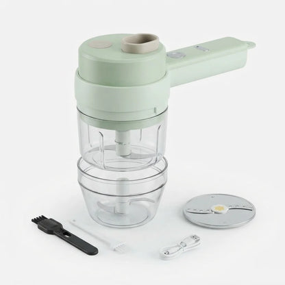 Electric Chopper 4-in-1 USB Rechargeable Self-Cleaning
