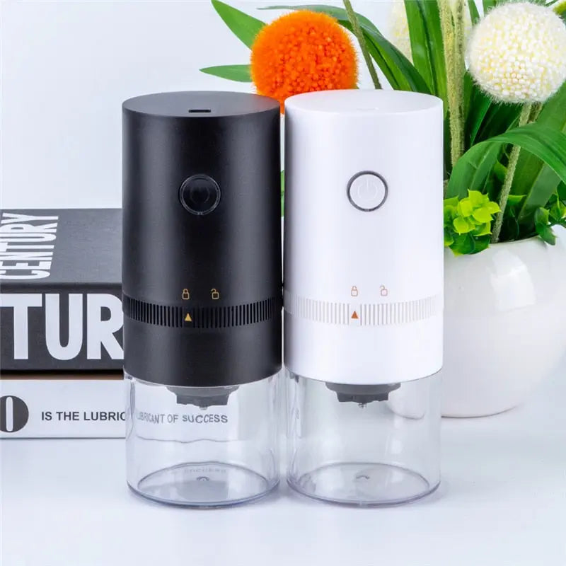 Electric Coffee Grinder Adjustable Grind USB Rechargeable