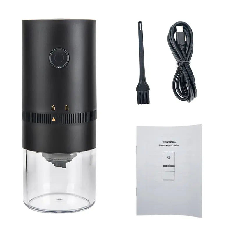 Electric Coffee Grinder Adjustable Grind USB Rechargeable