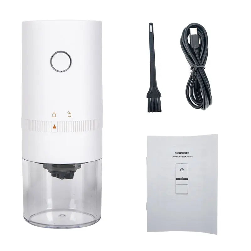 Electric Coffee Grinder Adjustable Grind USB Rechargeable