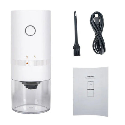 Electric Coffee Grinder Adjustable Grind USB Rechargeable