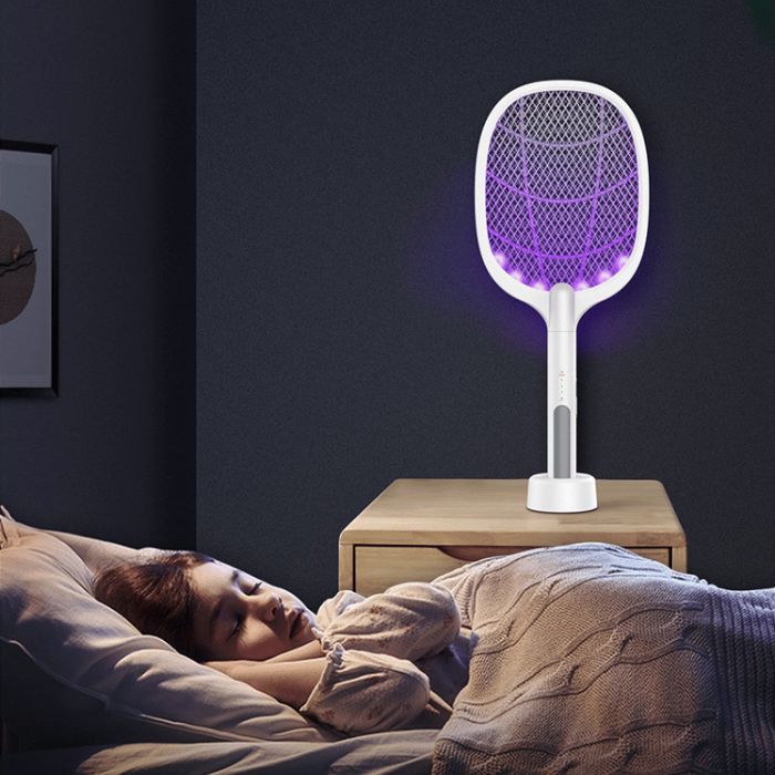 Electric Fly Swatter 2-In-1 Handheld & Table USB Rechargeable