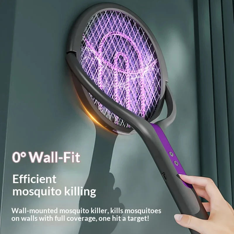 Electric Fly Swatter USB Rechargeable Rotating Head