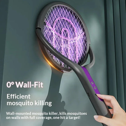 Electric Fly Swatter USB Rechargeable Rotating Head