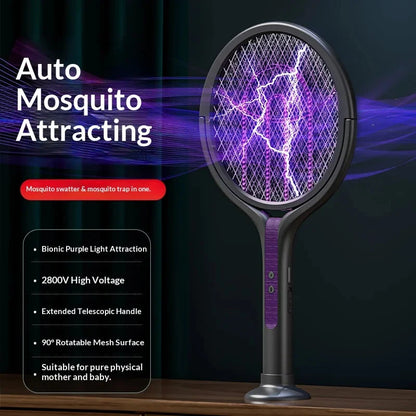 Electric Fly Swatter USB Rechargeable Rotating Head