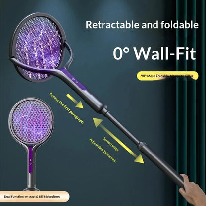 Electric Fly Swatter USB Rechargeable Rotating Head