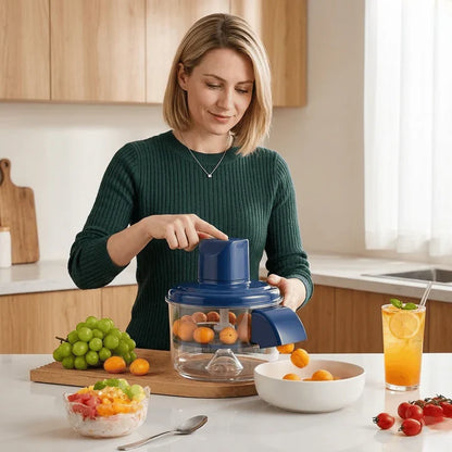 Electric Food Chopper USB Rechargeable 5-Blade Stainless Steel