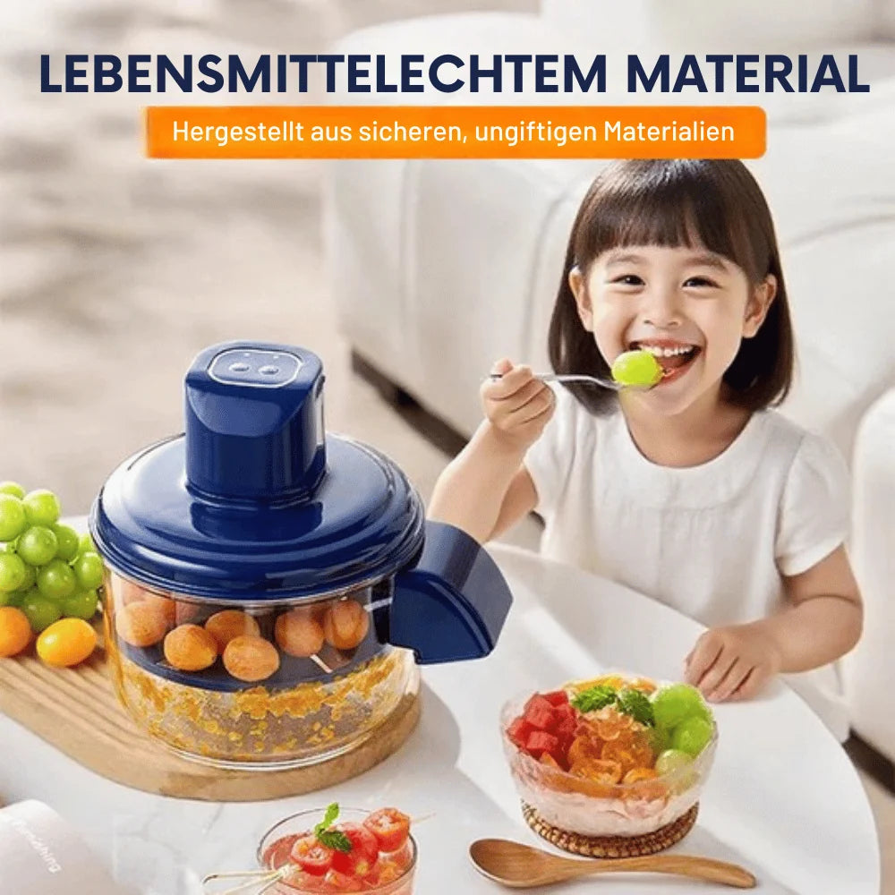 Electric Food Chopper USB Rechargeable 5-Blade Stainless Steel
