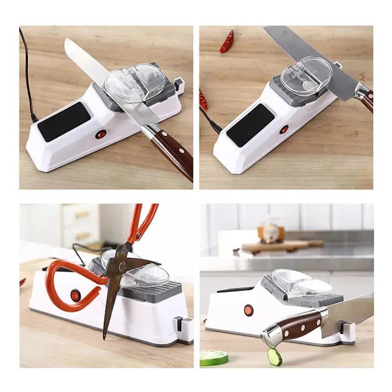 Electric Knife Sharpener 40W Smooth & Serrated Non-Slip Base