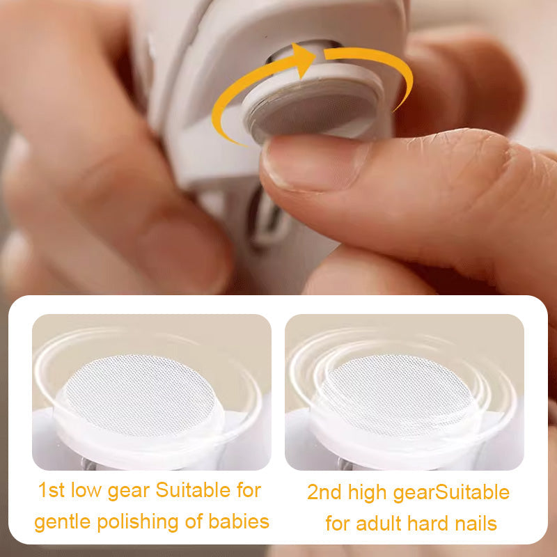 Electric Nail Clipper CNC-Milled Stainless Steel Dual Speed