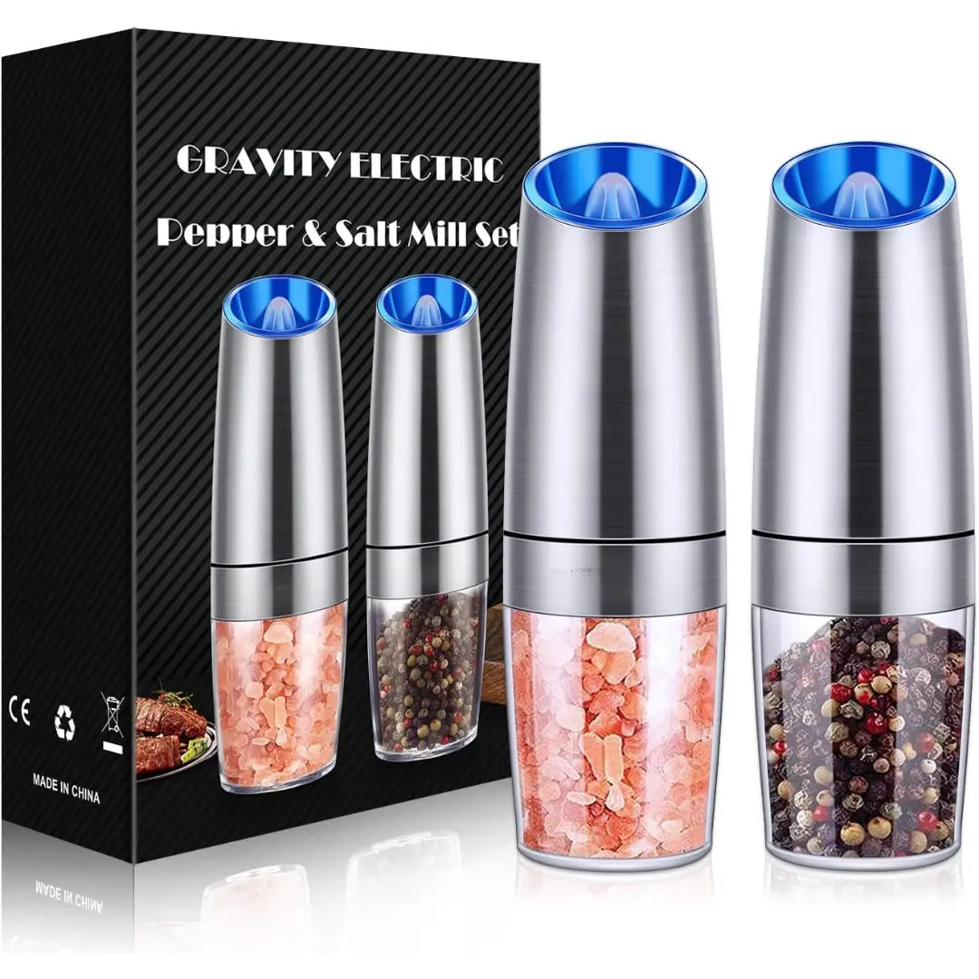 Electric Salt & Pepper Mills Gravity Activated USB Rechargeable