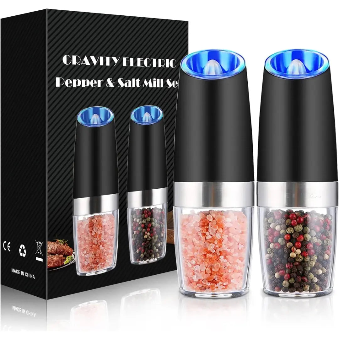 Electric Salt & Pepper Mills Gravity Activated USB Rechargeable