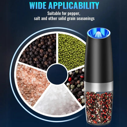 Electric Salt & Pepper Mills Gravity Activated USB Rechargeable