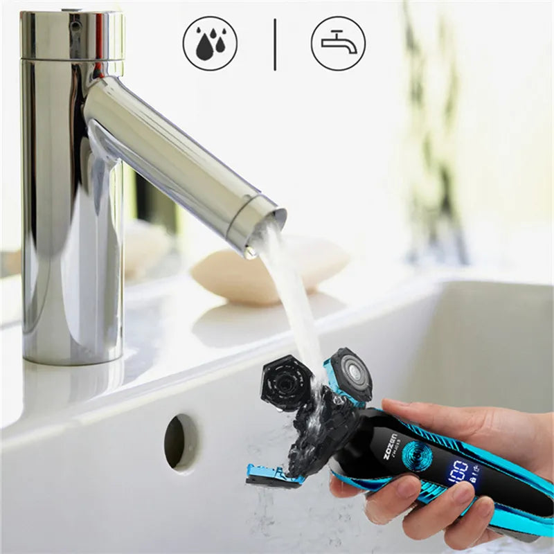 Electric Shaver 3-Head Rotary Wet & Dry