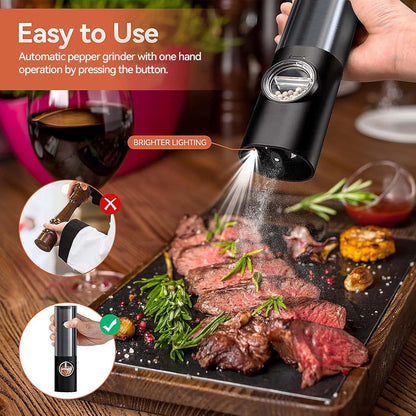Electric Spice Grinder Set 5 Grind Levels USB-C Rechargeable