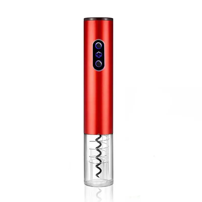 Electric Wine Opener One-Button Cordless Built-In Foil Cutter & Stopper
