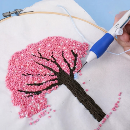 Embroidery Kit Stainless Steel Needles & Ergonomic Handle