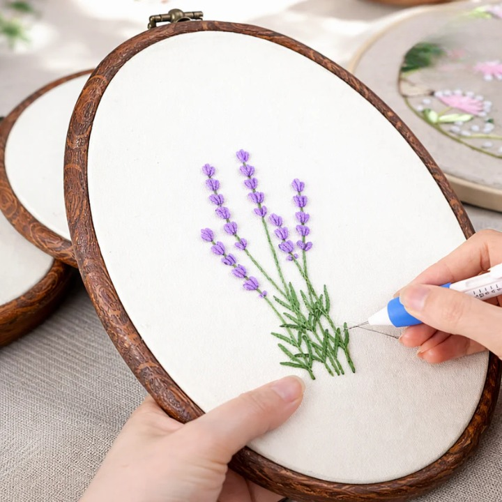 Embroidery Kit Stainless Steel Needles & Ergonomic Handle