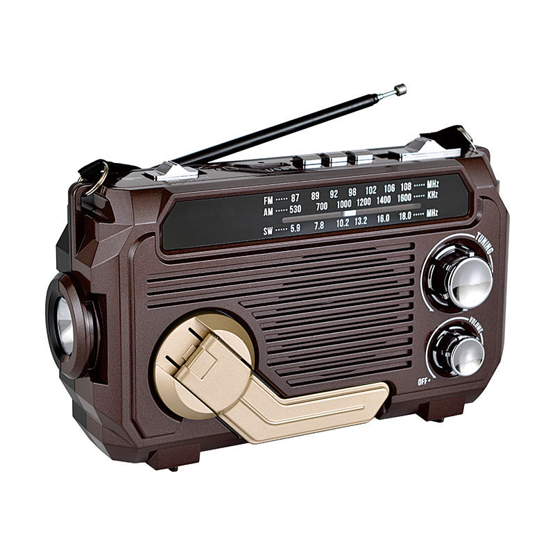 Emergency Radio Solar & Hand-Crank 1200mAh Battery