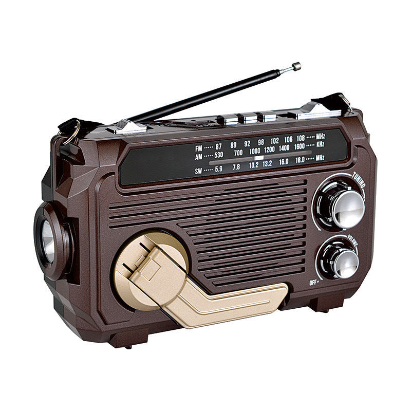Emergency Radio Solar & Hand-Crank 1200mAh Battery
