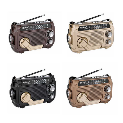 Emergency Radio Solar & Hand-Crank 1200mAh Battery