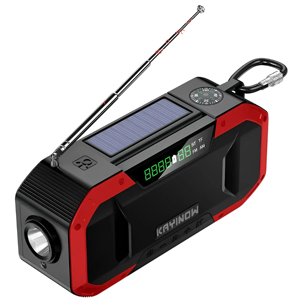 Emergency Radio Solar & Hand-Crank 5000mAh Power Bank