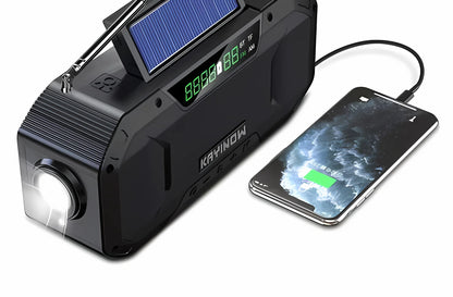 Emergency Radio Solar & Hand-Crank 5000mAh Power Bank