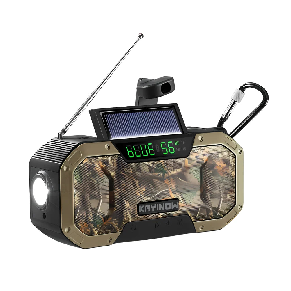 Emergency Radio Solar & Hand-Crank 5000mAh Power Bank