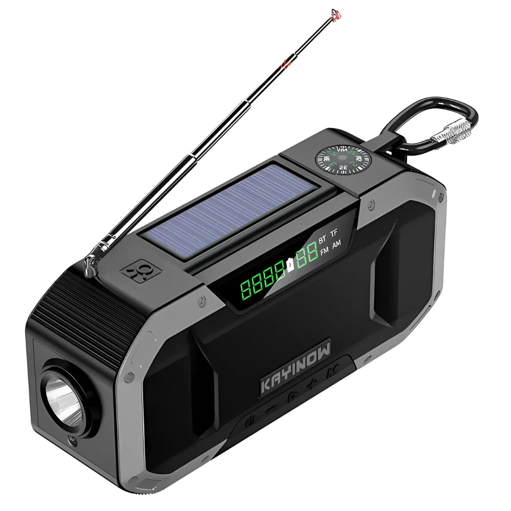Emergency Radio Solar & Hand-Crank 5000mAh Power Bank
