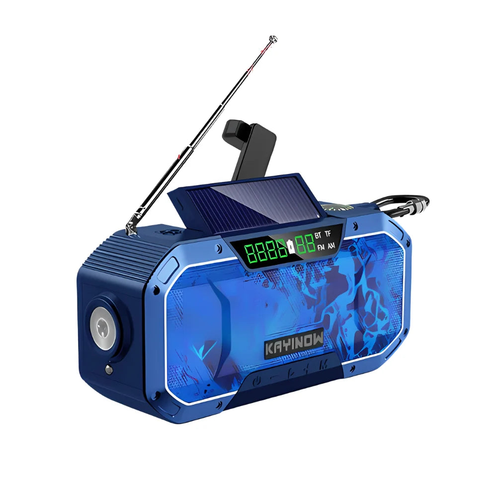 Emergency Radio Solar & Hand-Crank 5000mAh Power Bank