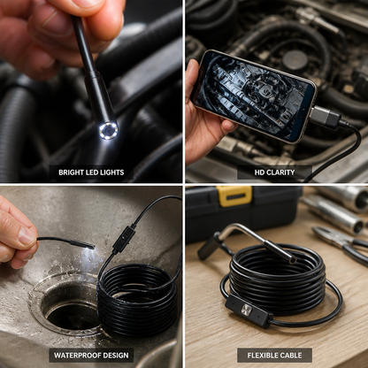 Endoscope Camera HD LED Waterproof Cable