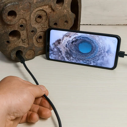 Endoscope Camera Waterproof Adjustable LED 32.8 Ft Flexible Cable
