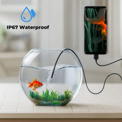 Endoscope Camera Waterproof Adjustable LED 32.8 Ft Flexible Cable