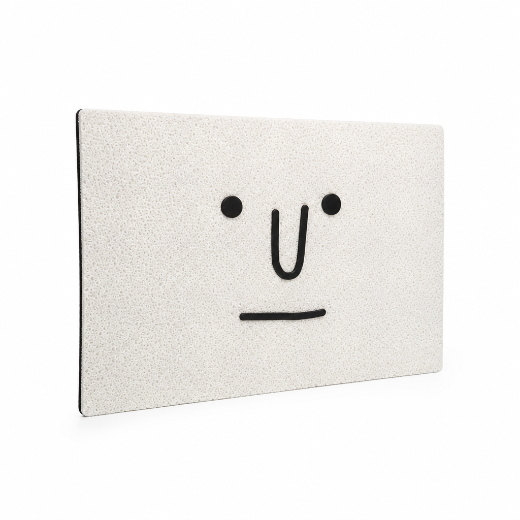 Entryway Doormat Smiley Face Water-Absorbent Non-Slip Backing